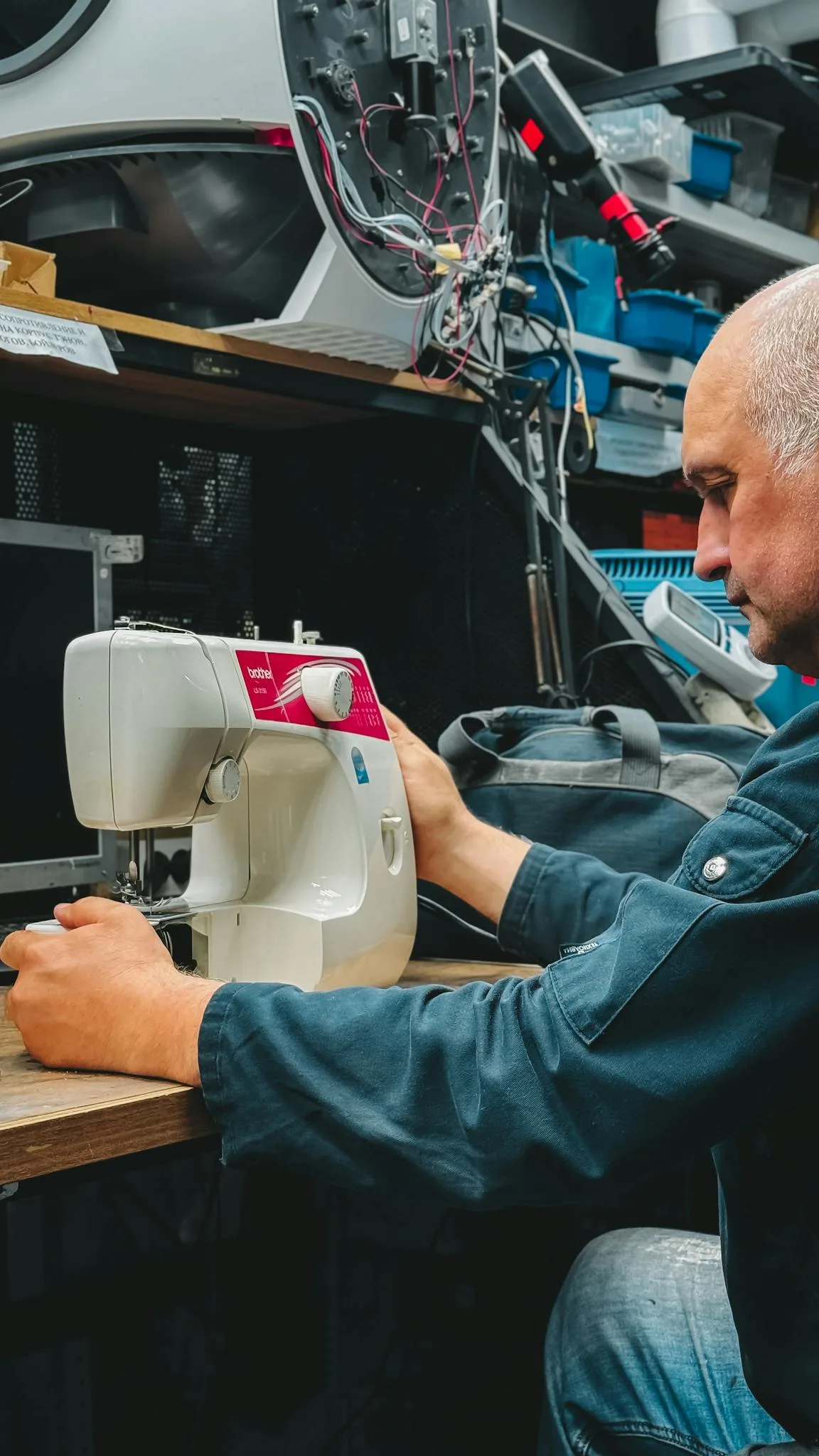 Home technician working